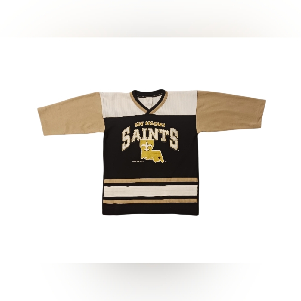 Vintage Kids 90's New Orleans Saints Colorblock Tee (Boys5/6)